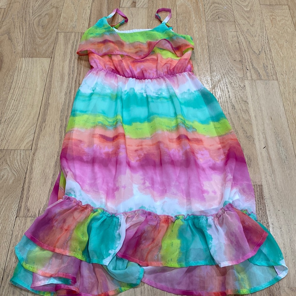 Childrens place rainbow style dress medium 7/8 kids girls